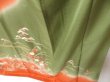 Photo4: 2105T01z1020  Japanese Kimono Silk TSUKESAGE Flowers Orangered (4)