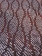 Photo1: 1C03z40  Japanese Kimono Silk  FABRIC Shibori dyeing Dark brown 39.4x11.8 (1)