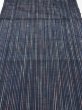 Photo2: 3E06z70  Japanese Kimono Silk  FABRIC Stripe Dark navy 58.3x13.8 (2)