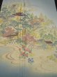 Photo1: 2T01z100  Japanese Kimono Silk  FABRIC Scenery Blue-Gray 33.9x18.9 (1)