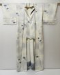 Photo8: 2026T03z830  Japanese Kimono Silk KOMON Flower Off-white (8)