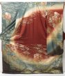 Photo1: 2206T09z1290  Japanese Kimono Silk FURISODE Butterfly Dull green (1)