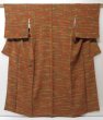 Photo2: 2207T02z1040  Japanese Kimono Crepe Silk KOMON  Brown (2)