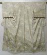 Photo1: 2206T01z1000  Japanese Kimono Crepe Silk TSUKESAGE Flowers Off-white (1)