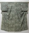 Photo1: 0609T02z790 Vintage Japanese Kimono Silk KOMON Green-Gray (1)