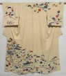 Photo1: 0812i03z820 Vintage Japanese Kimono Silk TSUKESAGE Light beige Garden (1)