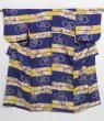 Photo1: 0917i09z570 Antique Japanese Kimono Silk KOMON Dark blue-purple Flower (1)