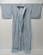 Photo8: 0108H08z430 Japanese Kimono Synthetci See through KOMON Light blue Stripe (8)