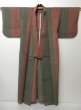 Photo6: 1028N10z490 Vintage Japanese Kimono Linen OJIYA CHIJIMI Red-Brown (6)