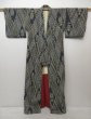 Photo8: 1019T07z870 Vintage Japanese Kimono Silk KOMON Dark blue-gray (8)