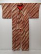 Photo8: 0927T06z550 Antique Japanese Kimono Silk KOMON Brown Stream (8)