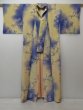 Photo10: 0928T03z560 Vintage Japanese Kimono Silk KOMON Cream-Yellow Sakura (10)