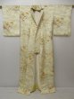 Photo9: 1417T08z820 Vintage Japanese Kimono Silk KOMON Light Cream Chrysanthemum (9)