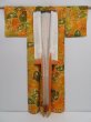 Photo10: 1320i01z810 Japanese Kimono Silk KOMON Orange Plants (10)