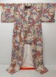 Photo8: 1602T05z930 Japanese Kimono Silk KOMON Orange-Brown Flowers (8)