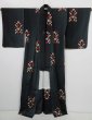 Photo9: 0608N04z590 Vintage Japanese Kimono Silk HITOE OMESHI KOMON Dark gray (9)