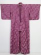 Photo6: 0323N02z730 Vintage Japanese Kimono Wool KOMON Pink Dark purle Ichimathu (6)