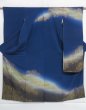 Photo1: 1328i10z1290 Japanese Kimono Silk FURISODE Dark Blue Gradation (1)