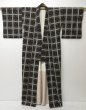 Photo9: 0601T02z900 Vintage Japanese Kimono Silk KOMON Black (9)