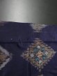 Photo2: 3F09z20 Vintage Japanese Kimono Silk MEISEN FABRIC Dark purple   36.2" (2)