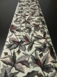 Photo5: 2B06z40 Vintage Japanese Kimono Silk MEISEN FABRIC Off-white Peony bud 46.5" (5)