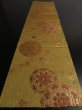 Photo7: 1A01z180 Japanese Kimono Silk OBI FABRIC Gold Flower 51.2" (7)