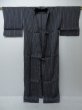 Photo6: 1221H01z460 Vintage Japanese Kimono Cotton Linen See through Navy Stripe (6)