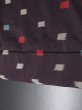 Photo8: 2W06z50 Vintage Japanese Kimono Silk MEISEN FABRIC Dark grape   59.8" (8)