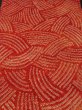 Photo1: 4J01z50 Japanese Kimono Silk  FABRIC Orangered Shibori dyeing 40.2" (1)