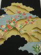 Photo1: 3i03z70 Japanese Kimono Silk  FABRIC Black Scenery 47.2" (1)