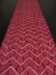 Photo5: 1F03z60 Japanese Kimono Silk  FABRIC Red-Pink Shibori dyeing 50.4" (5)