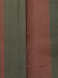 Photo3: 1028N10z490 Vintage Japanese Kimono Linen OJIYA CHIJIMI Red-Brown (3)