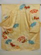 Photo1: 0908i03z830 Japanese Kimono Silk FURISODE Cream-Yellow Jigami (1)