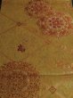 Photo1: 1A01z180 Japanese Kimono Silk OBI FABRIC Gold Flower 51.2" (1)