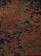 Photo1: 1J02z60 Japanese Kimono Crepe Silk  FABRIC Dark navy Flowers 39.4" (1)