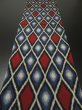 Photo5: 1Y02z60 Vintage Japanese Kimono Silk  FABRIC Black, Navy, Dark red   44.1" (5)