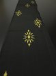 Photo1: 1N06z80 Vintage Japanese Kimono Silk  FABRIC Black Chrysanthemum 59.1" (1)