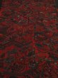 Photo1: 2Z02z80 Japanese Kimono Crepe Silk  FABRIC Red-Brown Byobu screen 42.5" (1)