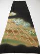 Photo5: 3H02z70 Japanese Kimono Silk  FABRIC Black Pine, Fence 46.5" (5)