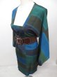 Photo9: 0902T06z500 Japanese Kimono Silk HAORI COAT One-piece dress Green (9)