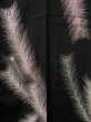 Photo3: 0310H05z910 Vintage Japanese Kimono Silk OMESHI  Black Peacock feather (3)