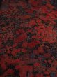 Photo1: 3D01z70 Japanese Kimono Crepe Silk  FABRIC Dark navy Garden 40.9" (1)