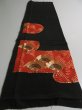 Photo6: 3C02z90 Japanese Kimono Silk  FABRIC Black Seigaiha 48" (6)