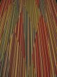 Photo1: 1F02z60 Japanese Kimono Silk  FABRIC Ochre, Dark red, Blue-Gray   39.4" (1)