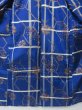 Photo10: 0301H08z330 Vintage Japanese Kimono Silk MEISEN HITOE KOMON Blue Nadeshiko (10)