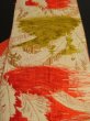 Photo8: 1A01z190 Vintage Japanese Kimono Silk OBI FABRIC Gold Leaf, Wave 44.1" (8)