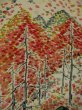 Photo4: 0307H06z680 Vintage Japanese Kimono Silk KOMON Off-white Trees (4)