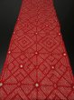 Photo5: 3R02z50 Japanese Kimono Silk  FABRIC Red Shibori dyeing 42.5" (5)