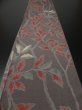 Photo5: 1A03z100 Vintage Japanese Kimono Silk  FABRIC Gray Branch 63" (5)