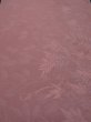 Photo1: 1U02z60 Japanese Kimono Silk  FABRIC Rosy brown Plants 37.8" (1)